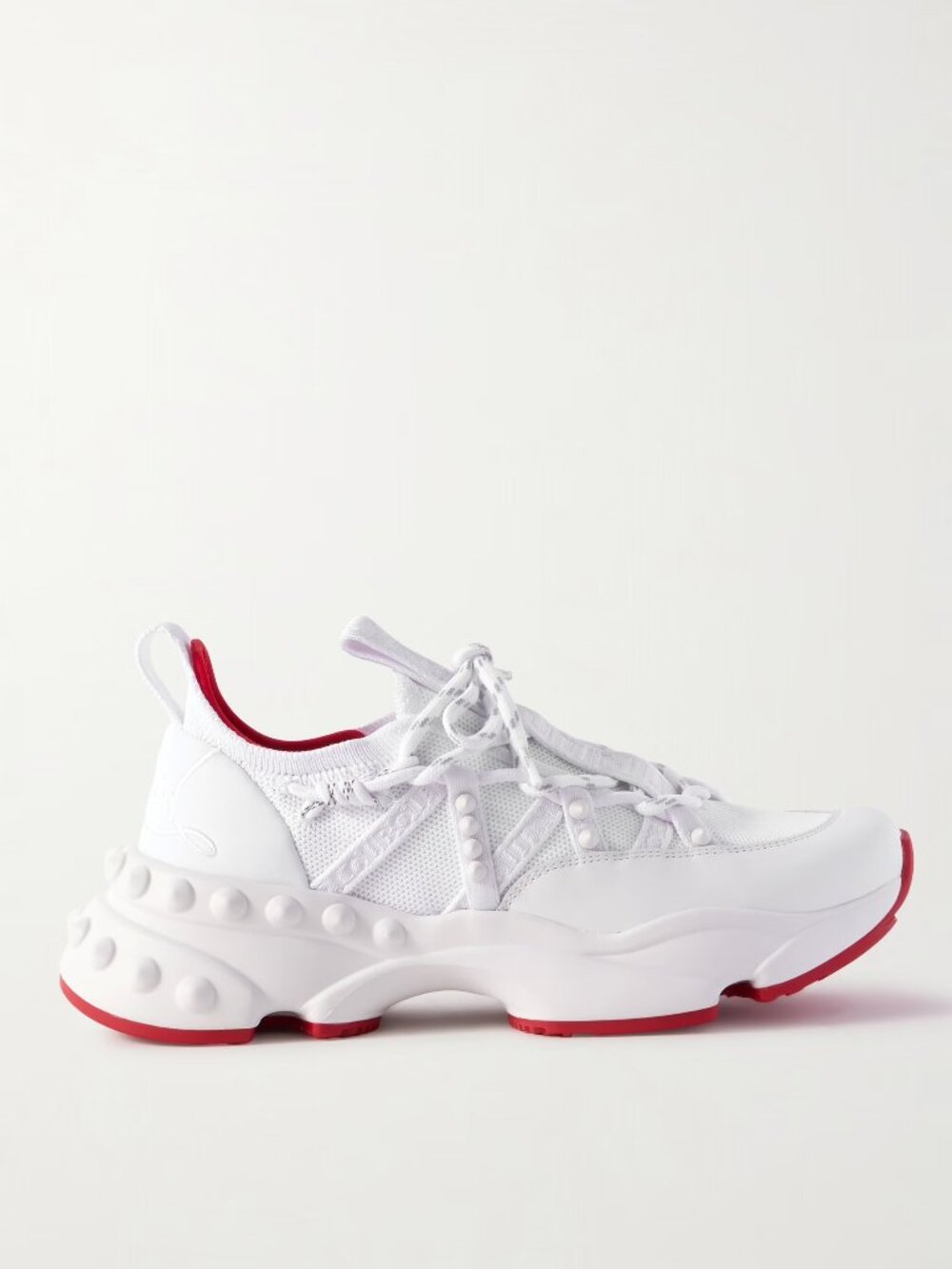 Christian Louboutin TRAILNRUN DONNA Flat Spike Stretch Sneakers Shoes